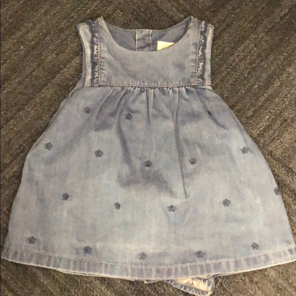 Zara mini baby denim dress